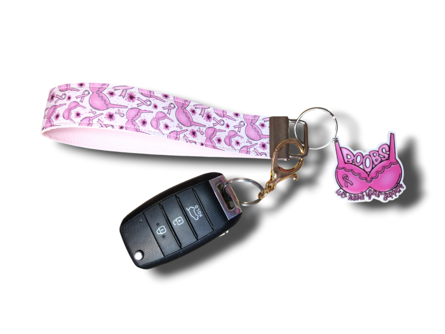 Boobs Awareness Key Fob Wristlet