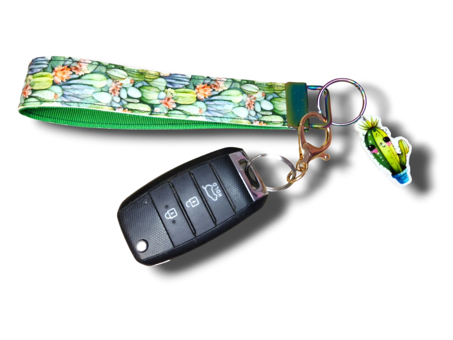 Cute Cacti Key Fob Wristlet