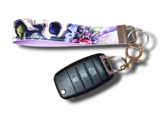 Lady Skull Key Fob Wristlet