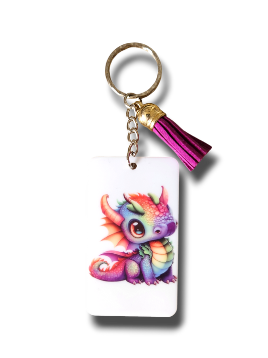 Rainbow Dragon Keyring