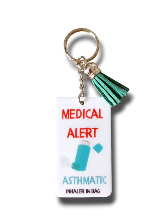 Medical Alert Asthma Keyring