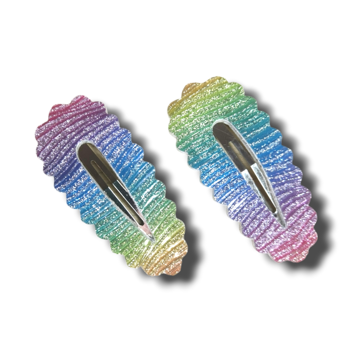 Rainbow Shimmer Snap Clip 2pc Set