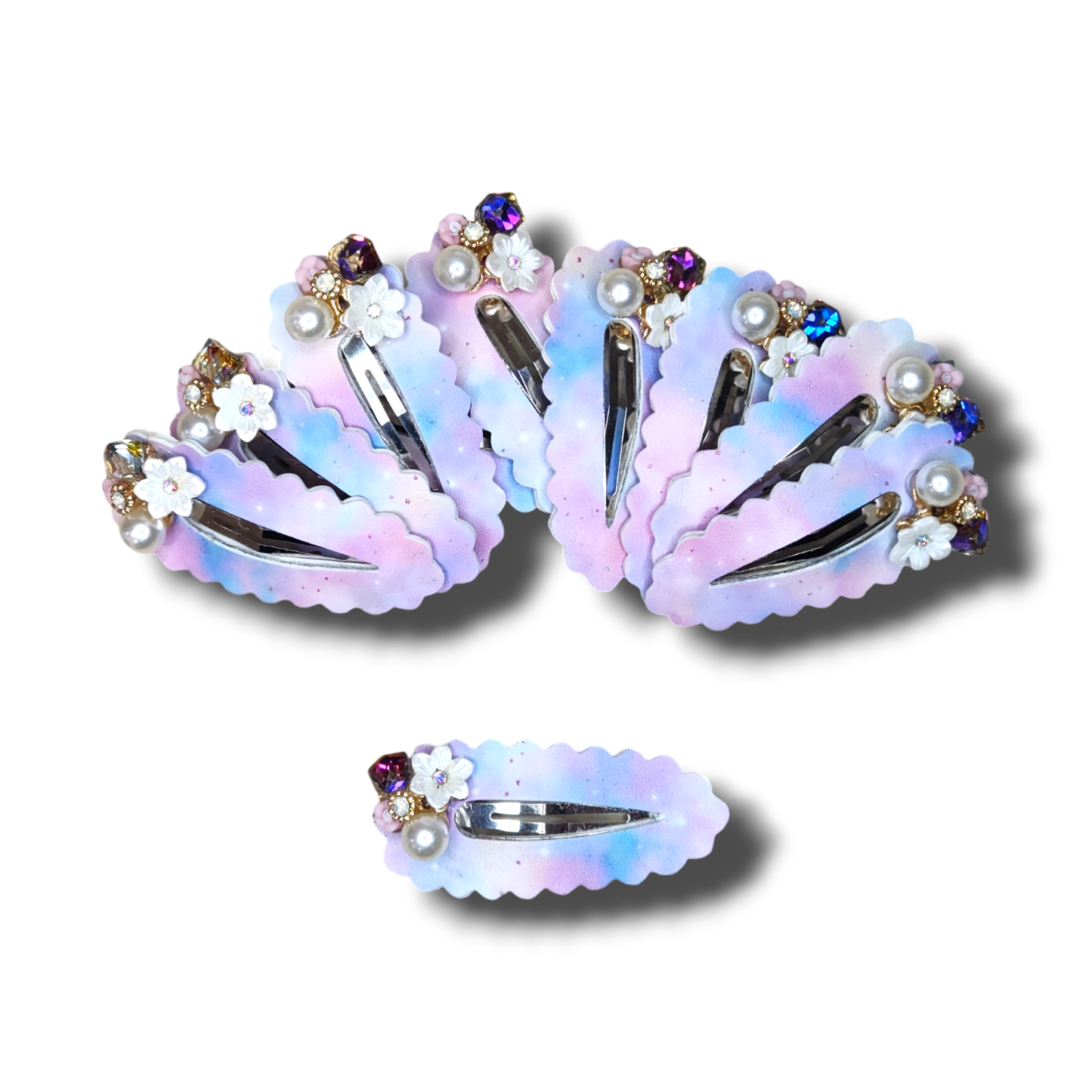 Pastel Gem Snap Clip 1pc