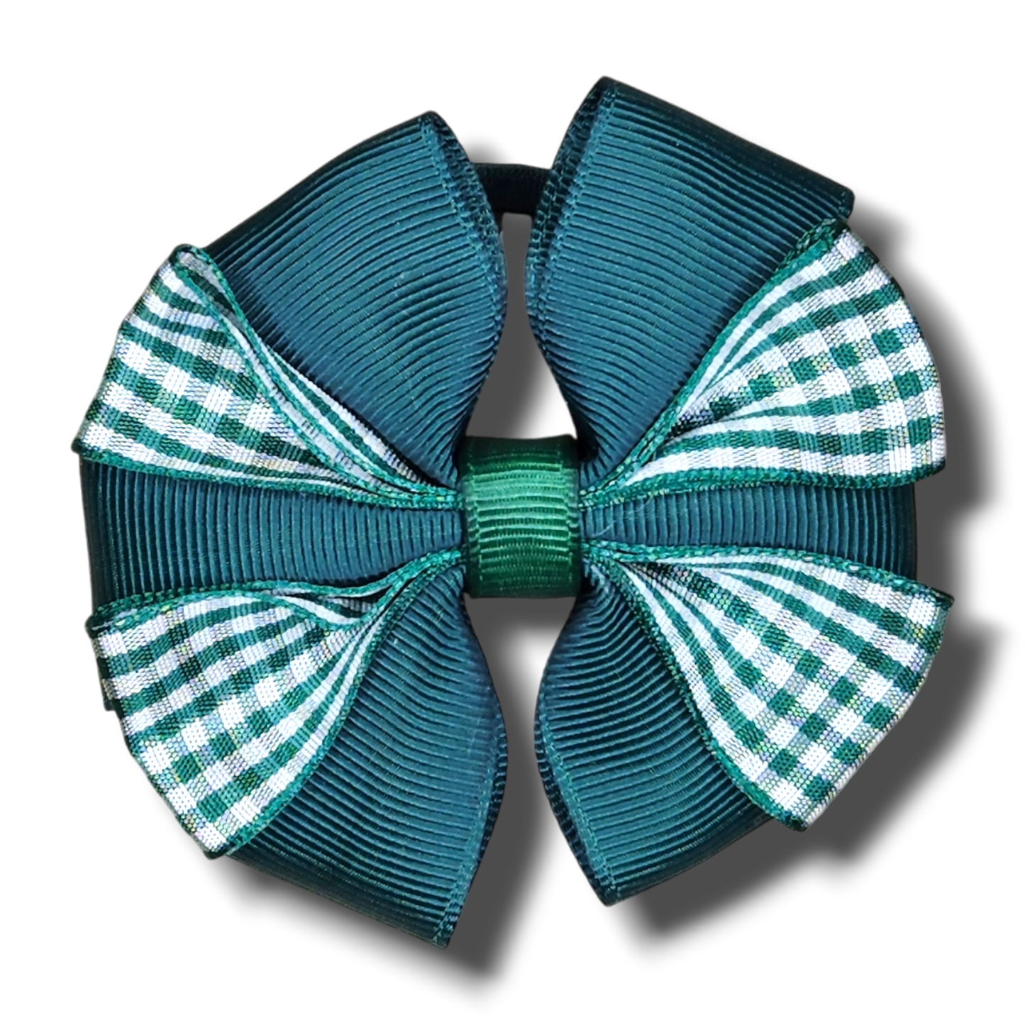 Dark Green/Gingham Hair Tie