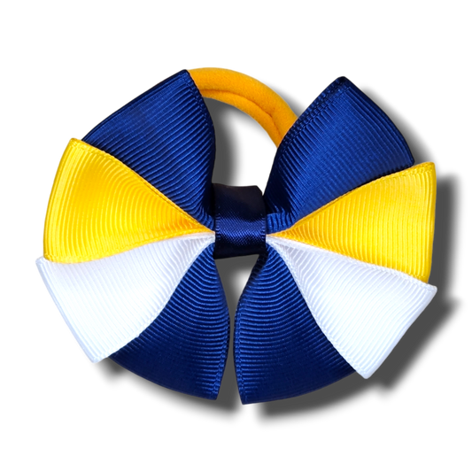 Navy/Yellow/White Hair Tie