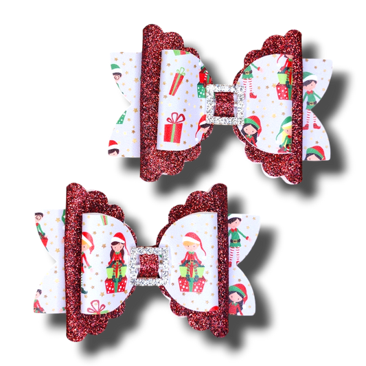 Xmas Elf Piggy Bows