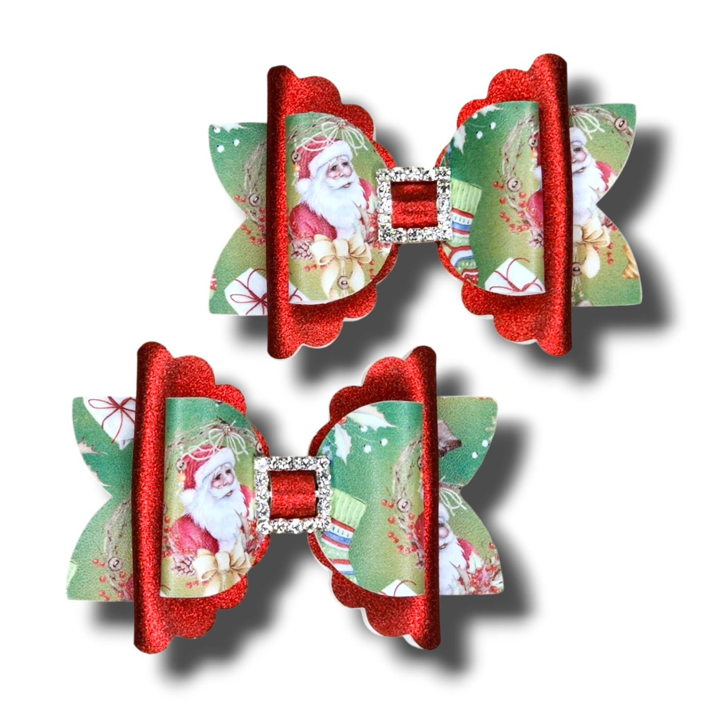 Xmas Santa Piggy Bows