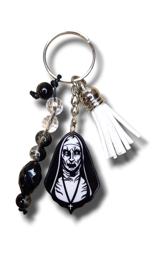 Nun Beaded Keyring