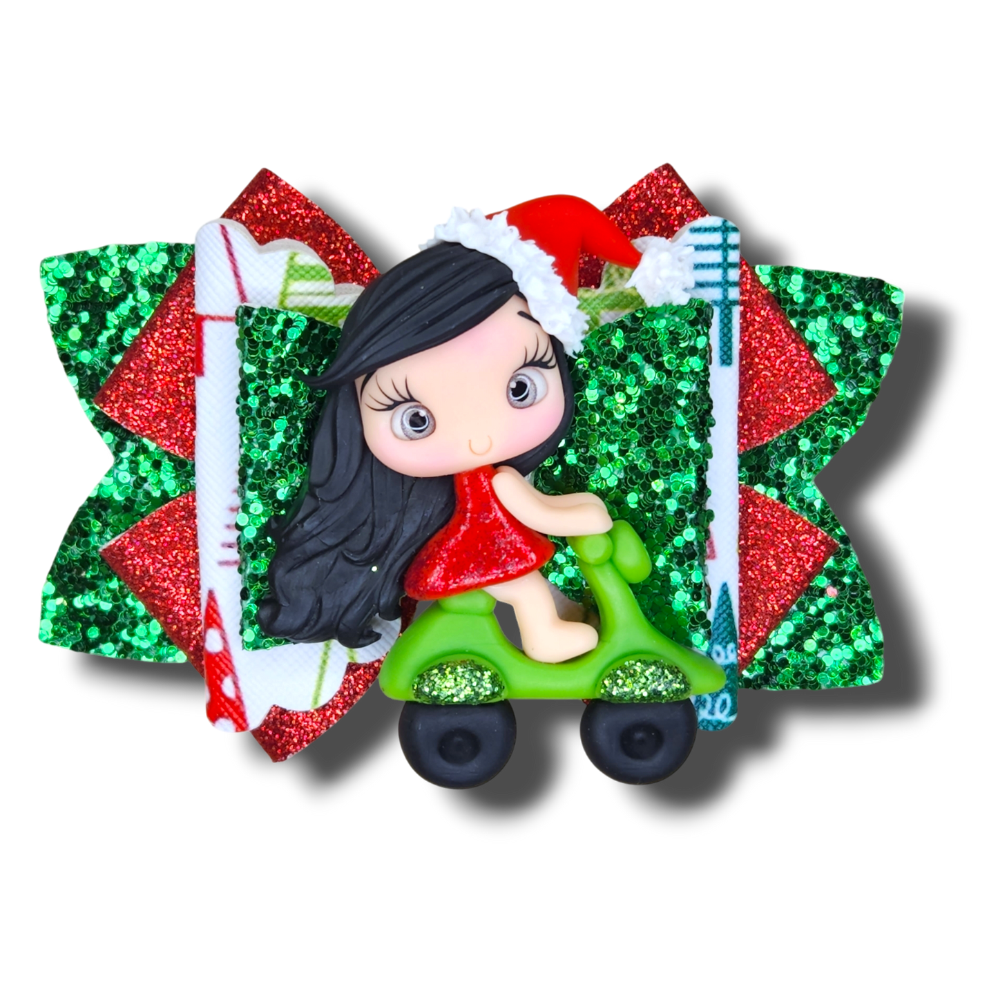 Xmas Scooter Clay Bow