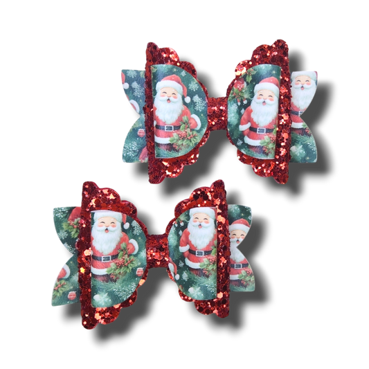 Santa Piggy Bows