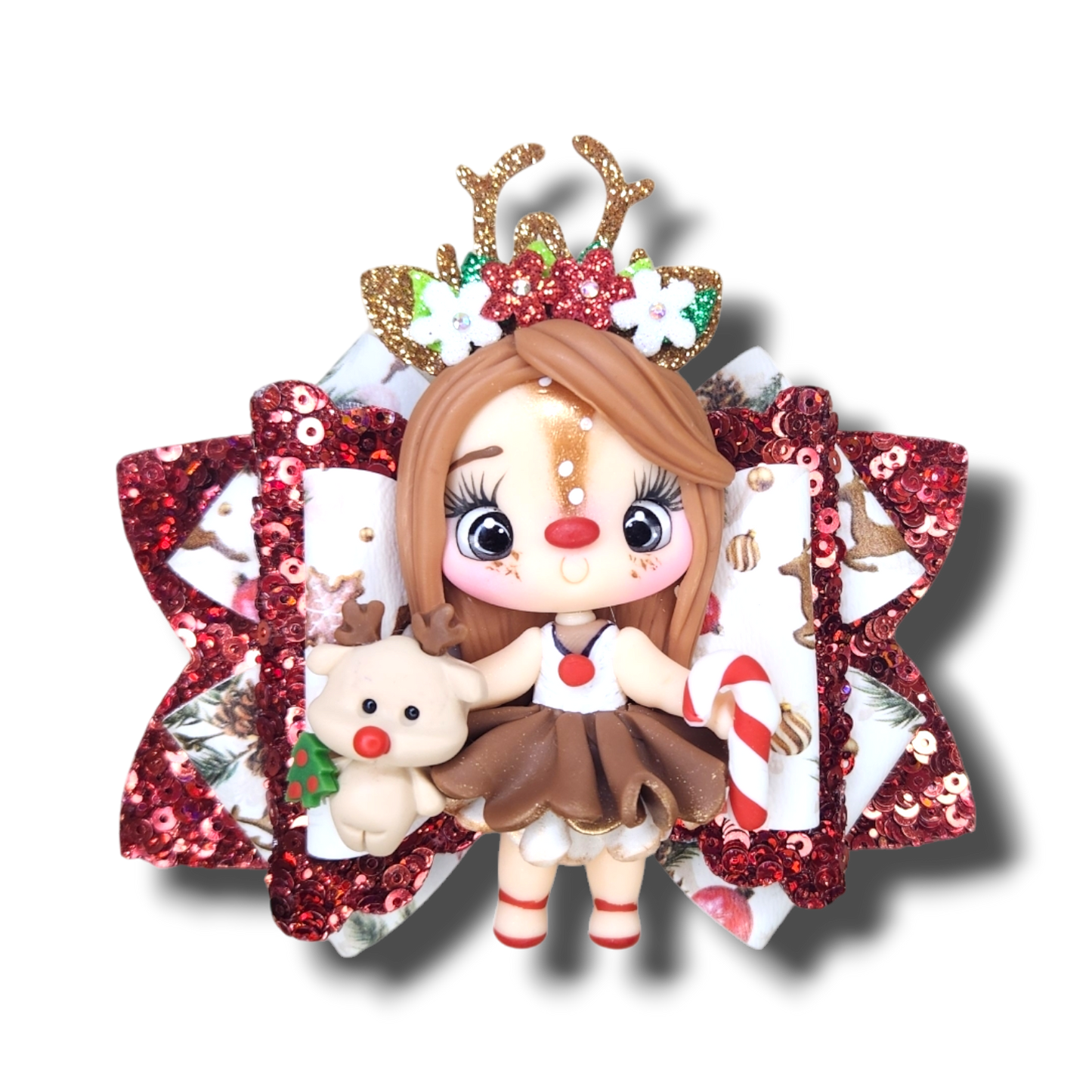 Rudolph Girl Clay Bow