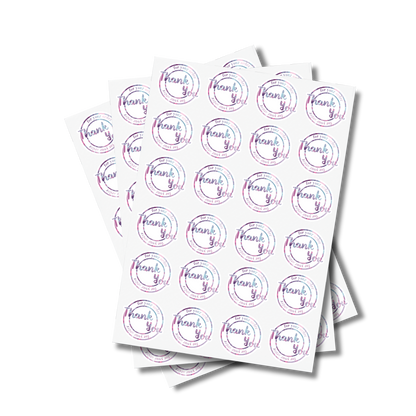 Paint Swirls Business Sticker Sheet (Variations)