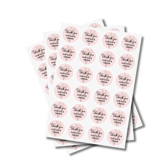 Dusty Pink Floral Business Sticker Sheet