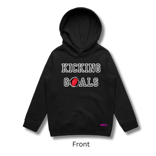 Kicking Goals Footy Hoodie