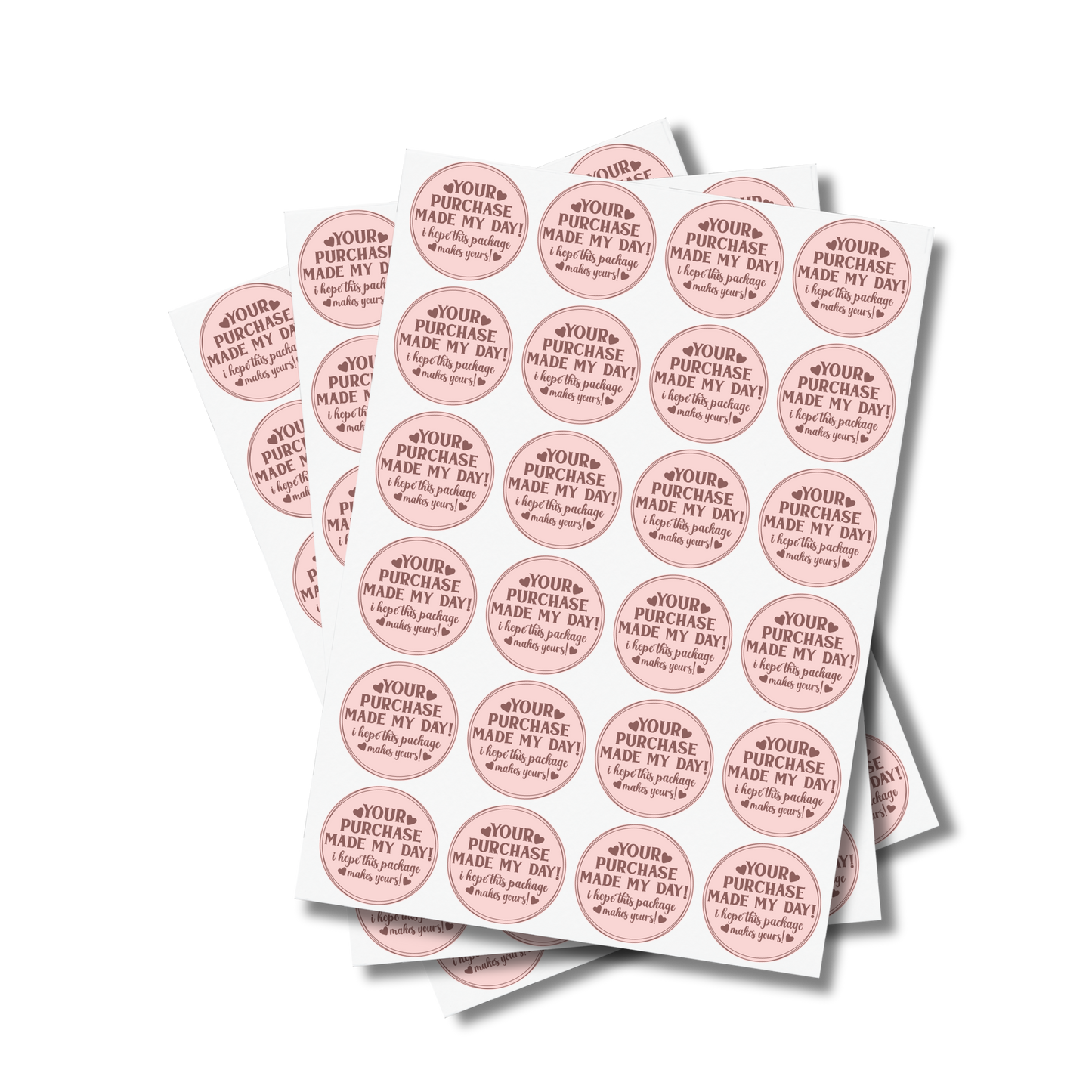 Dusty Pink Business Sticker Sheet