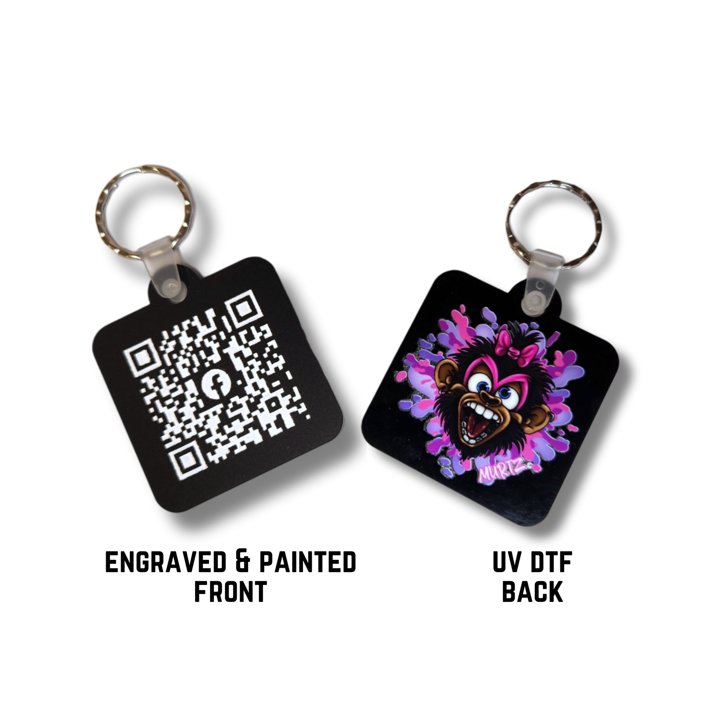 Custom Acrylic QR Code Keyrings