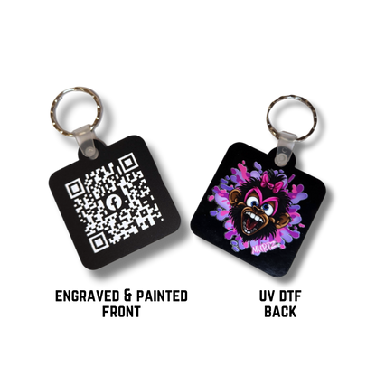 Custom Acrylic QR Code Keyrings