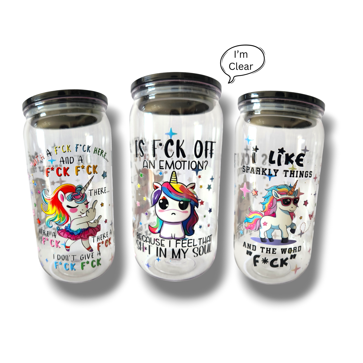 Rude Unicorn BPA Free Plastic Tumbler